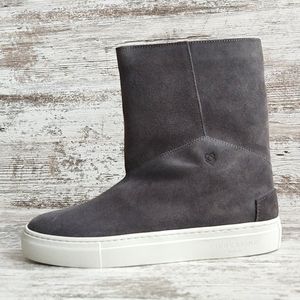 🟪Sz37 NIB Liebeskind Berlin Gray Suede Crosta Boots